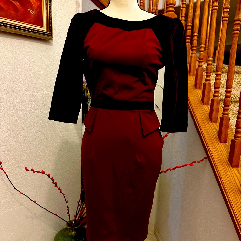 Burgundy dress